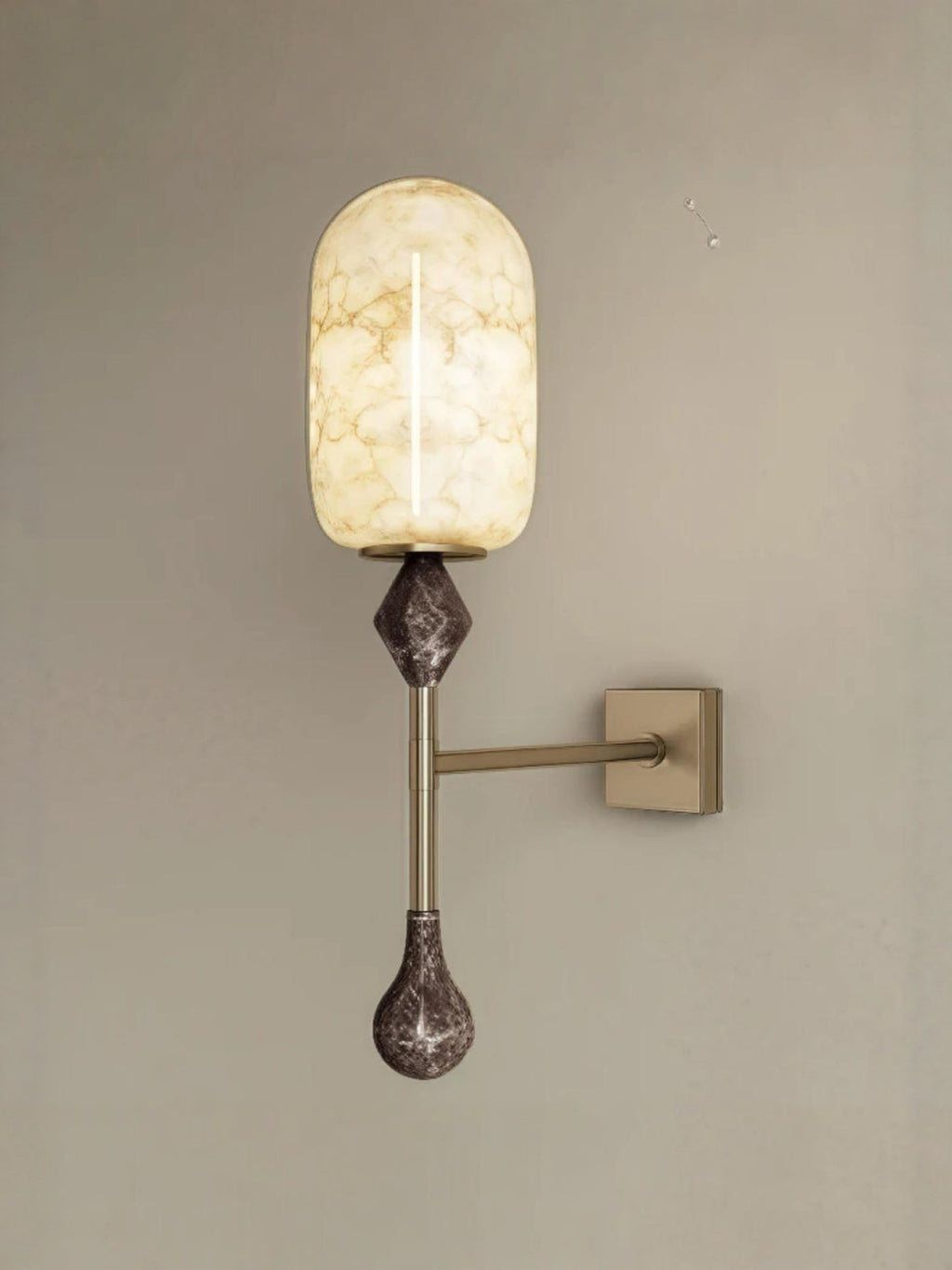 Alabaster Obelisk Double Alabaster Sconce – product view 20