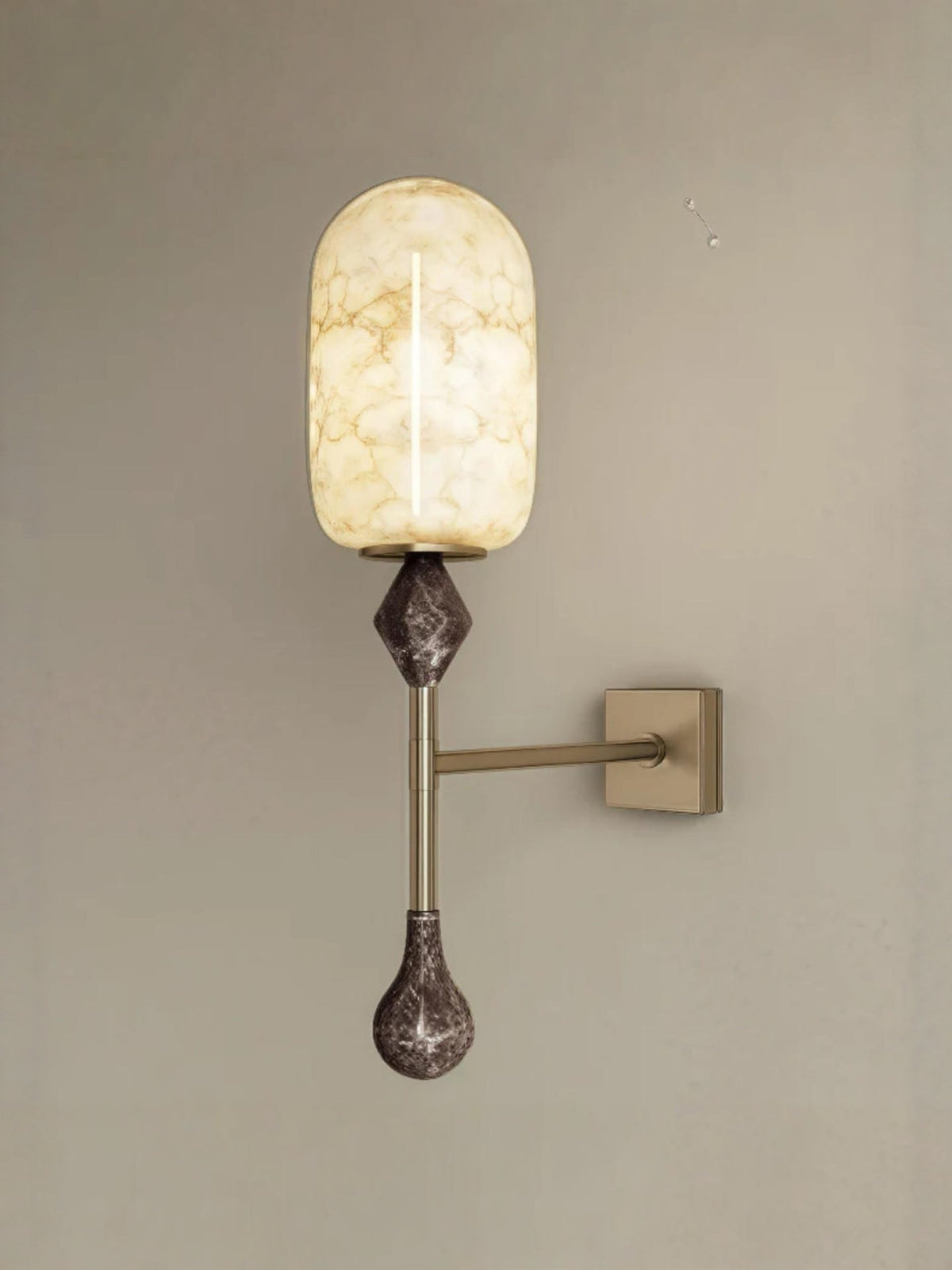 Alabaster Obelisk Double Alabaster Sconce – product view 20