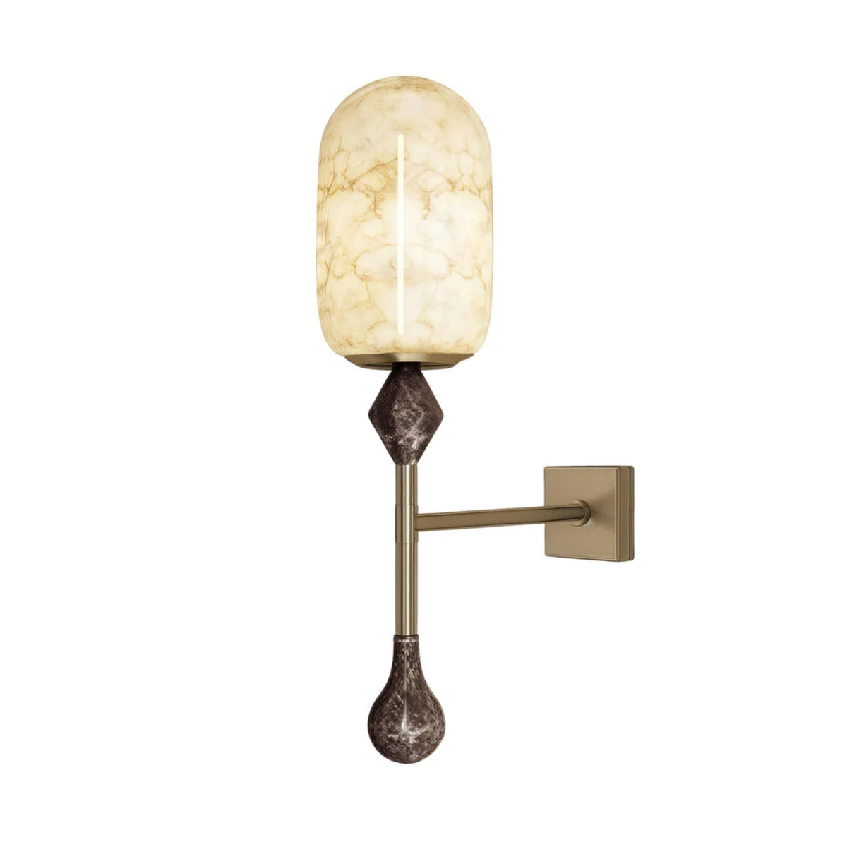 Alabaster Obelisk Double Alabaster Sconce – product view 21