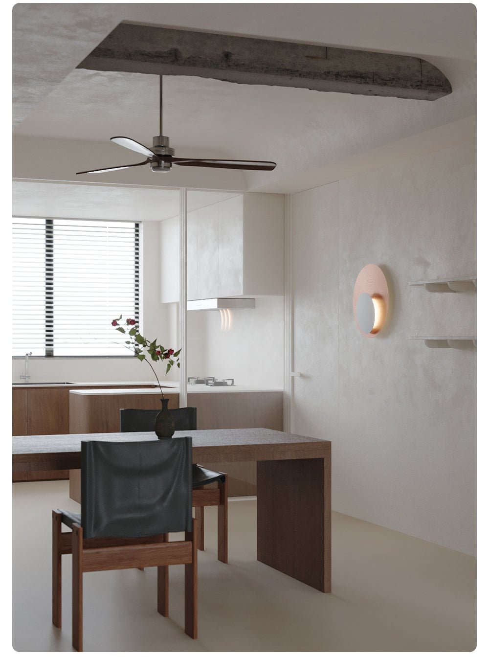 Abstract Circular Crescent Wall Sconce — product view 5
