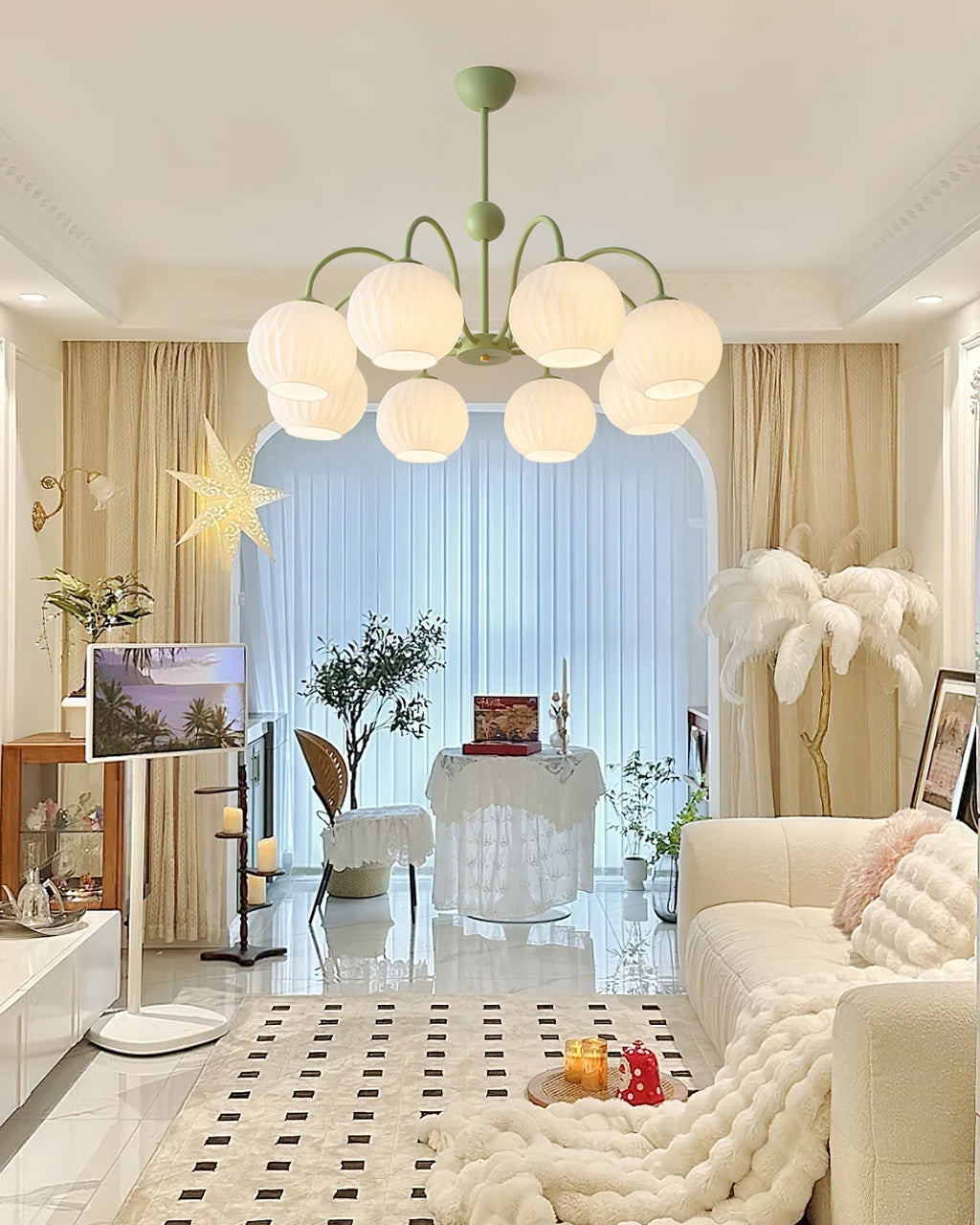 Renee Glass Chandelier — product view 8