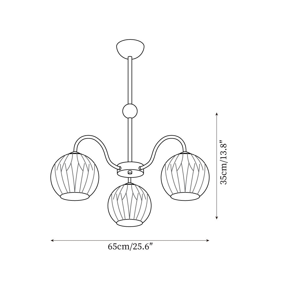 Renee Glass Chandelier — product view 9