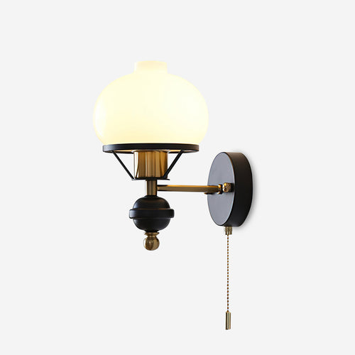 Black Enya Glass Wall Light — product view 1