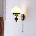 Black Enya Glass Wall Light — product view 2