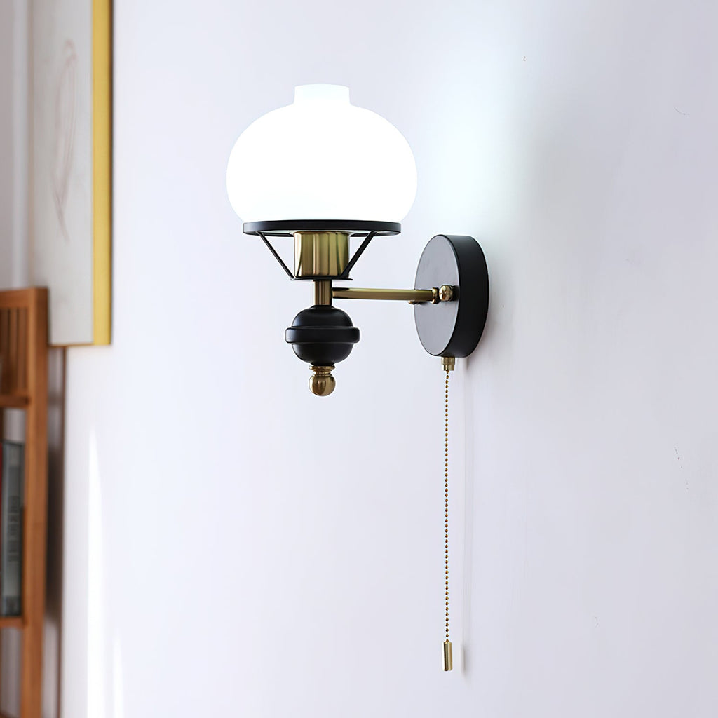 Black Enya Glass Wall Light — product view 3