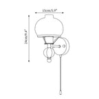 Black Enya Glass Wall Light — product view 5