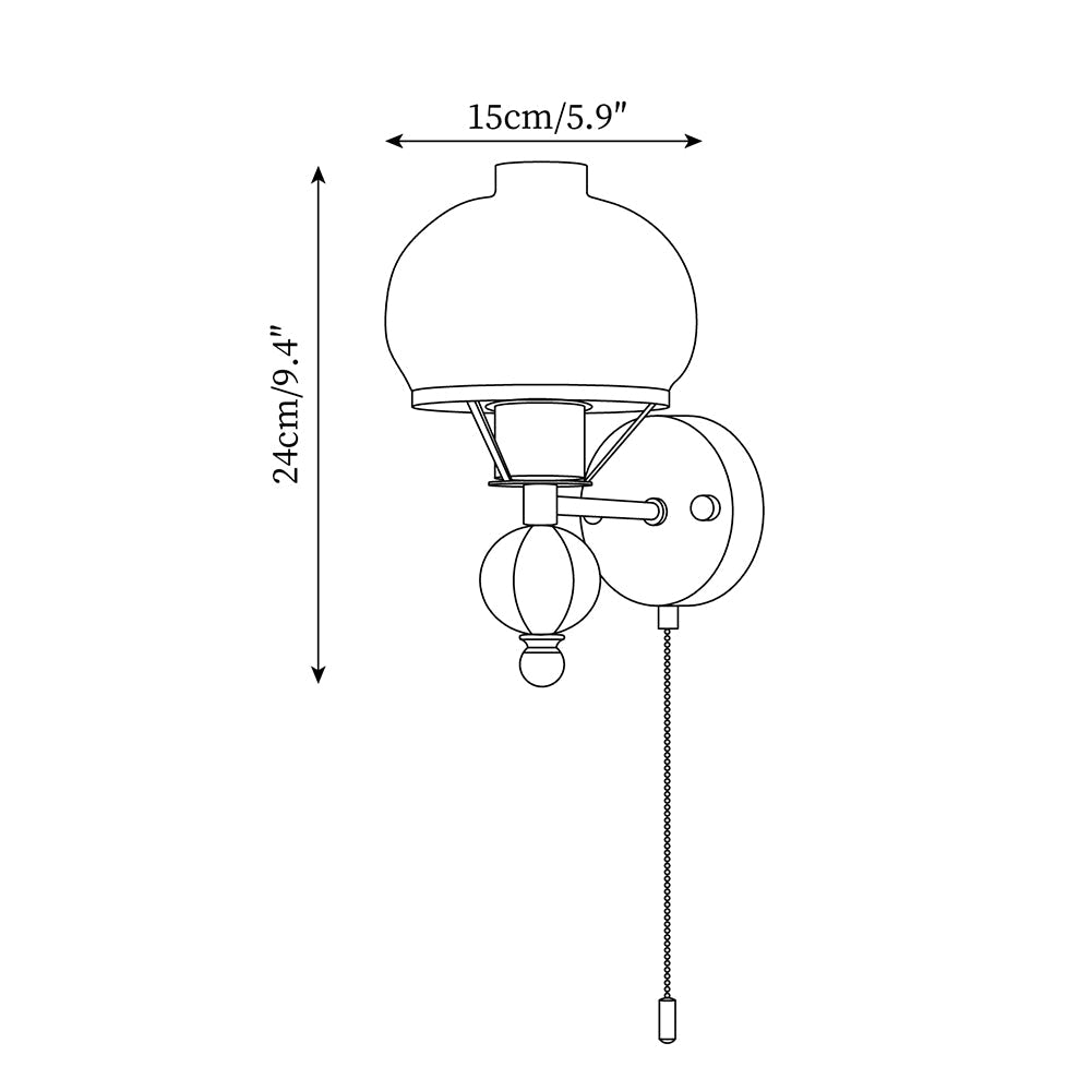 Black Enya Glass Wall Light — product view 5