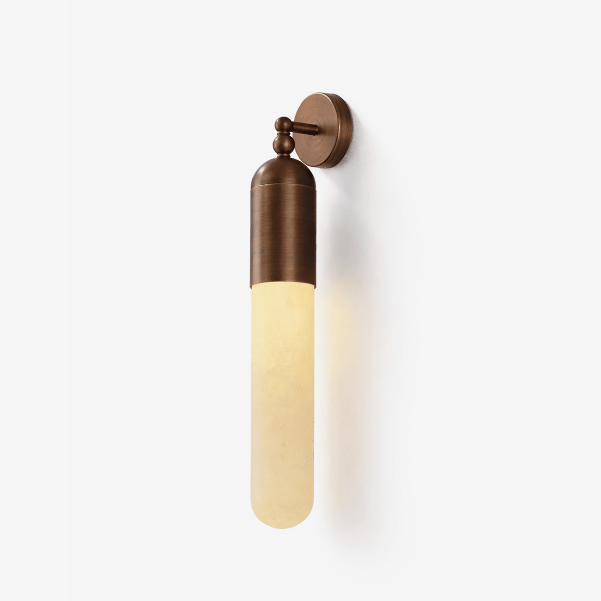 Alabaster Sculpted Tube Wall Sconce – product view 1
