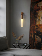 Alabaster Sculpted Tube Wall Sconce – product view 7