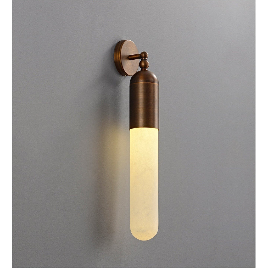Alabaster Sculpted Tube Wall Sconce – product view 11