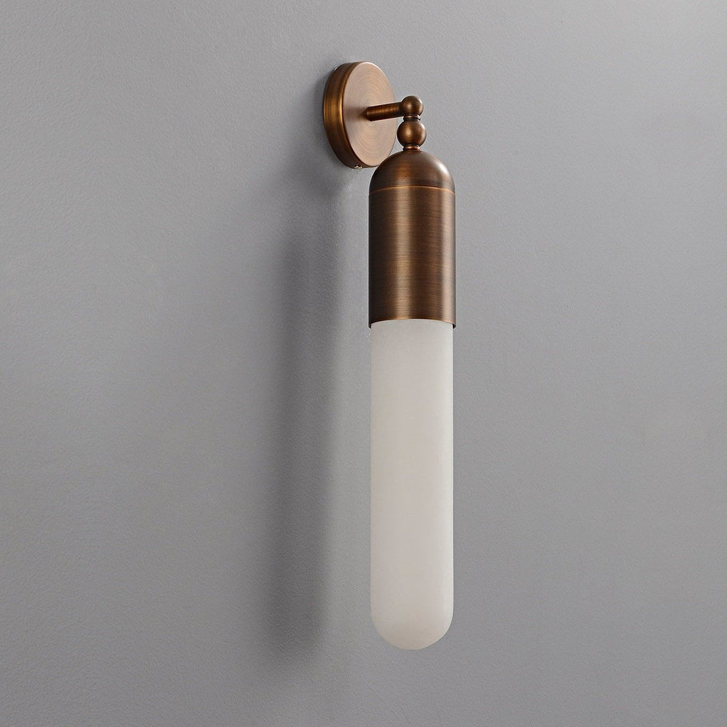 Alabaster Sculpted Tube Wall Sconce – product view 12