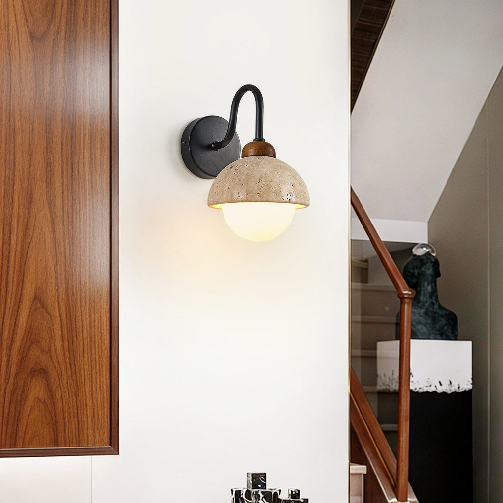 Celestia Travertine Wall Light – product view 2
