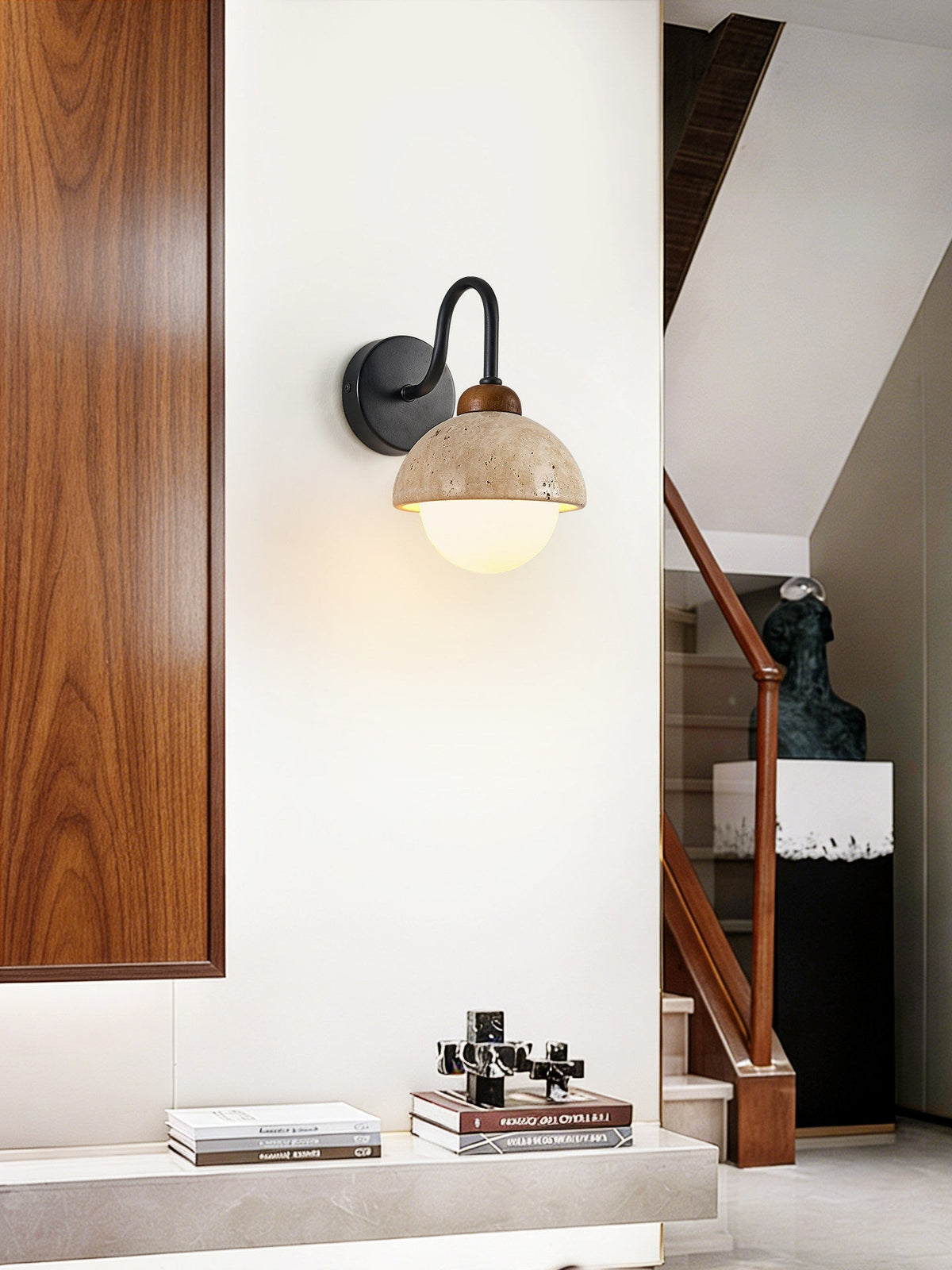 Celestia Travertine Wall Light – product view 5