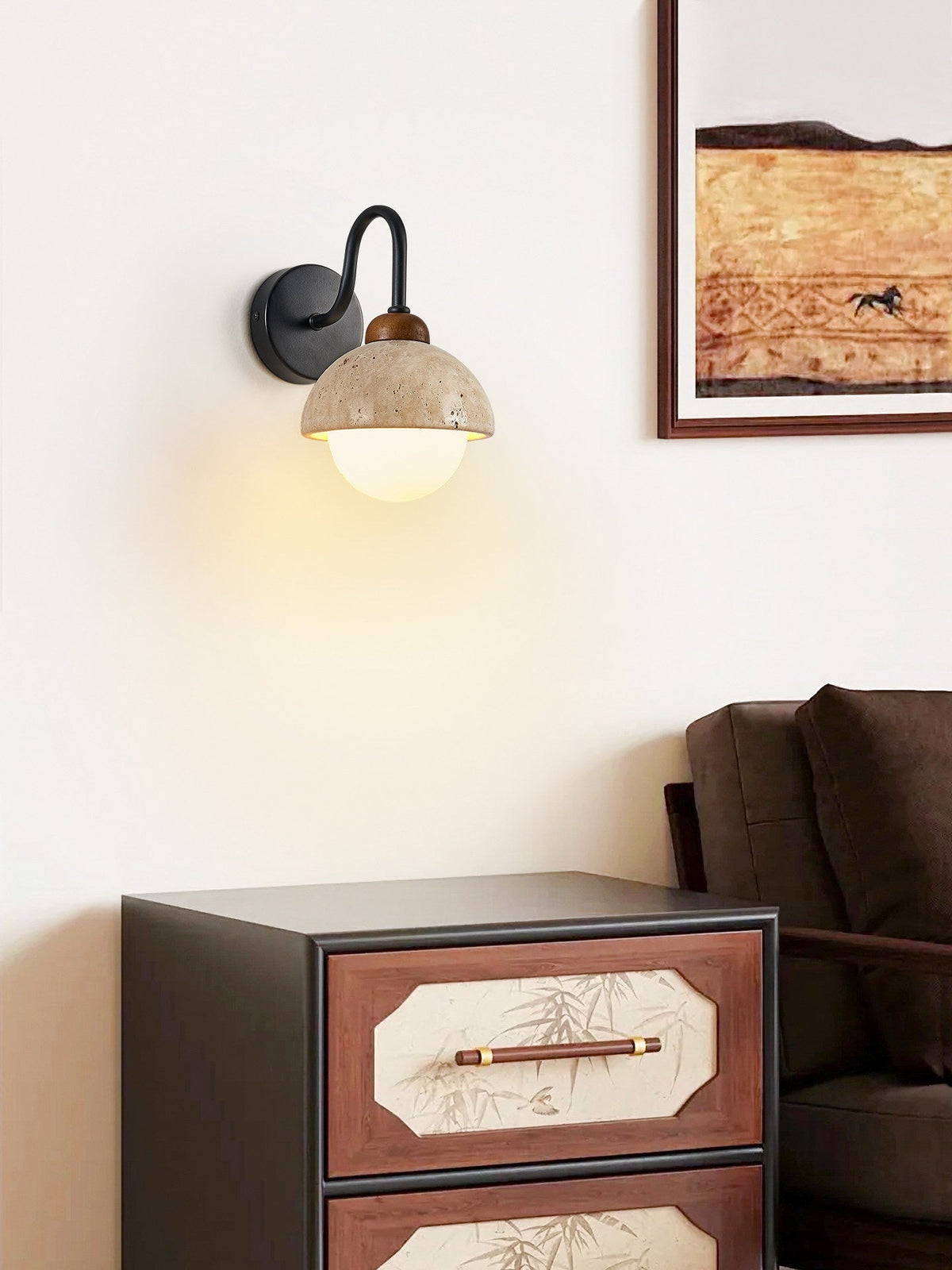 Celestia Travertine Wall Light – product view 8