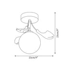 Ginkgo Rosalia Glass Ceiling Light — product view 5
