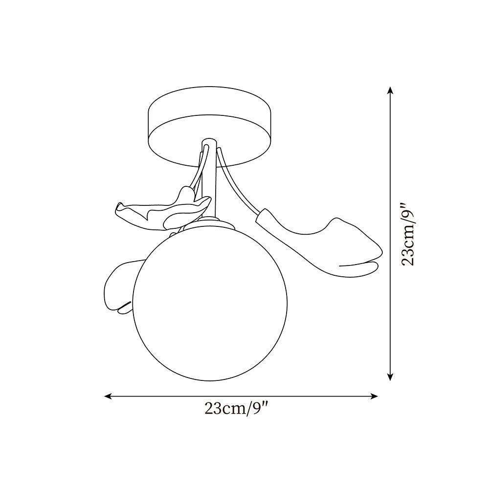 Ginkgo Rosalia Glass Ceiling Light — product view 5