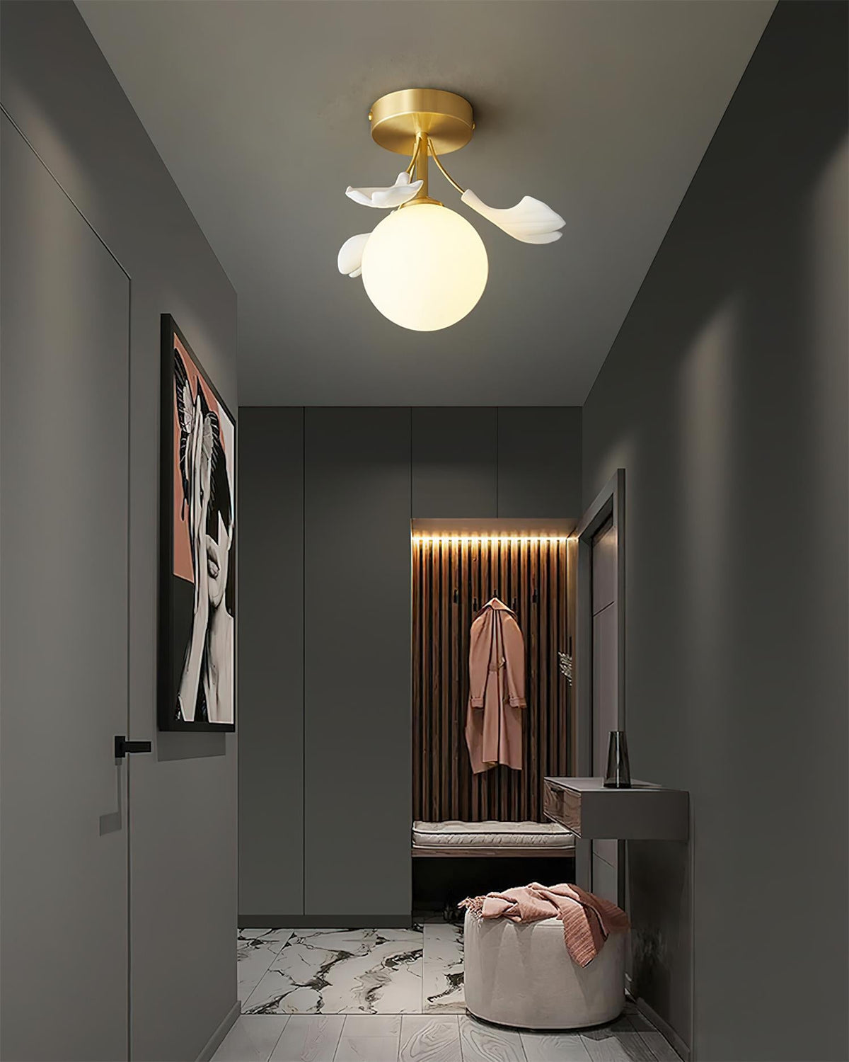Ginkgo Rosalia Glass Ceiling Light — product view 7