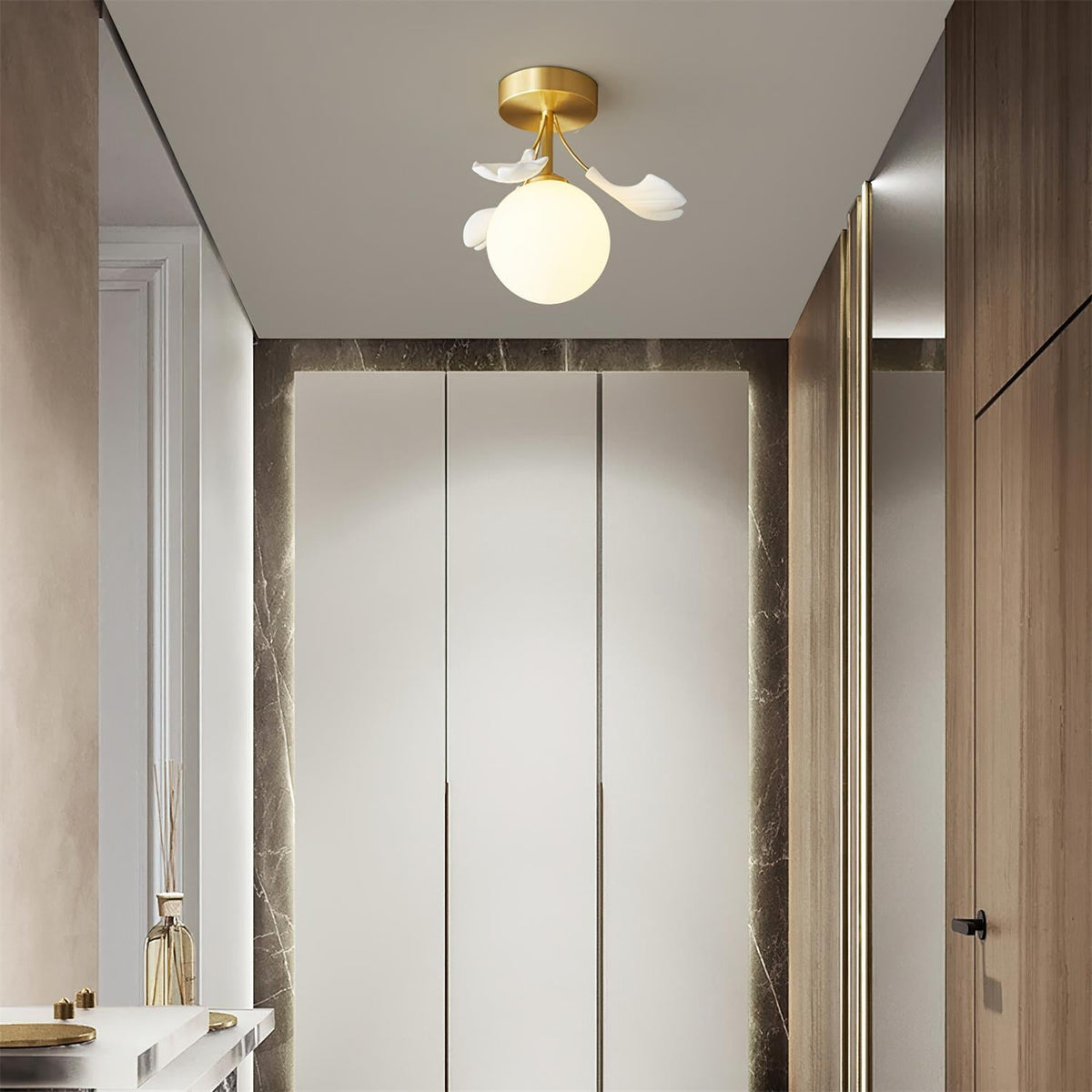 Ginkgo Rosalia Glass Ceiling Light — product view 9