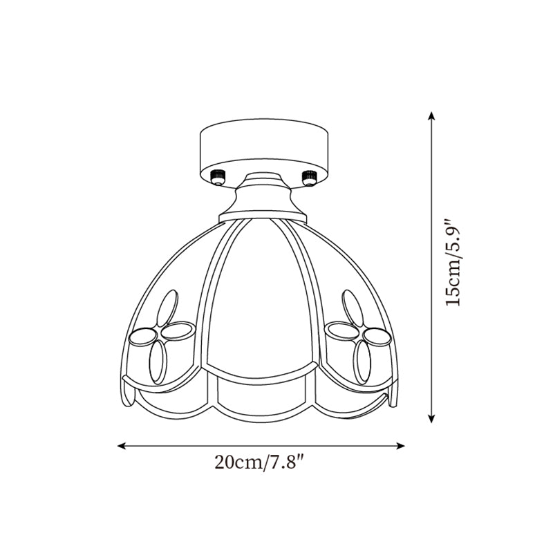 Retro Latta Glass Ceiling Light — product view 7