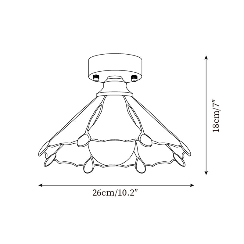 Retro Latta Glass Ceiling Light — product view 9