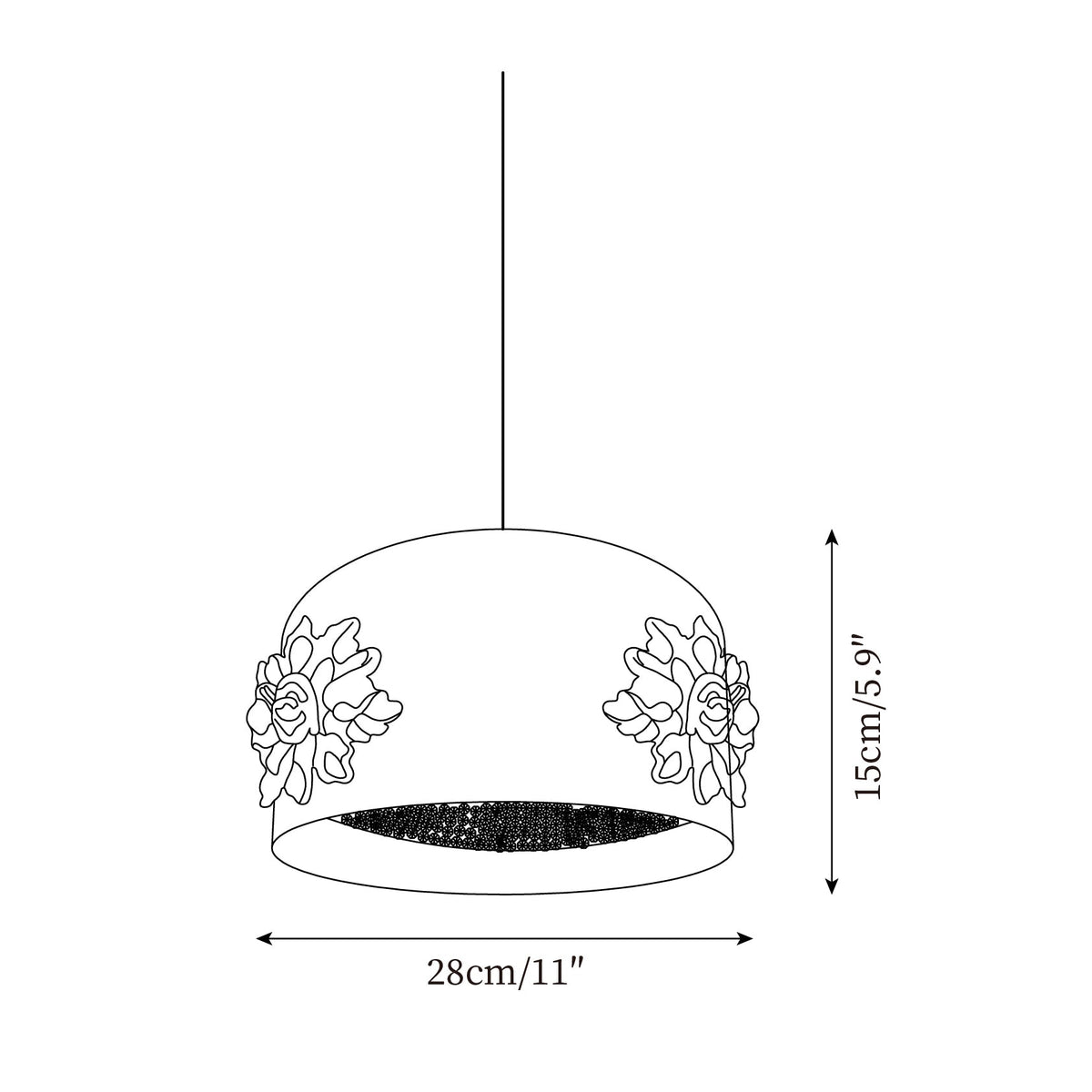 Gaina Metal Pendant Lamp — product view 4