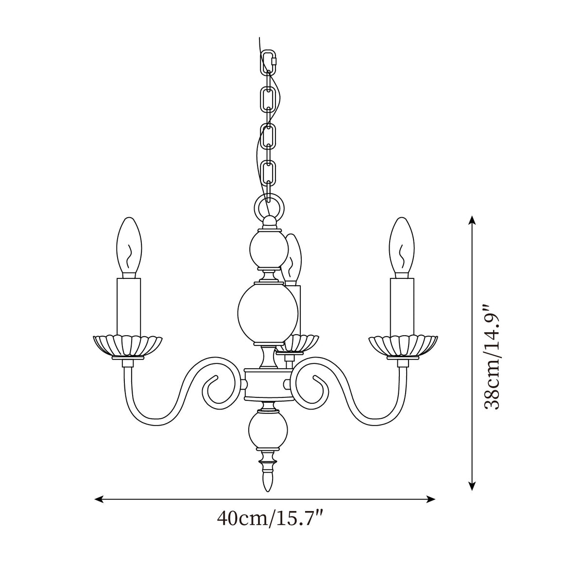Carlita Glass Chandelier — product view 4