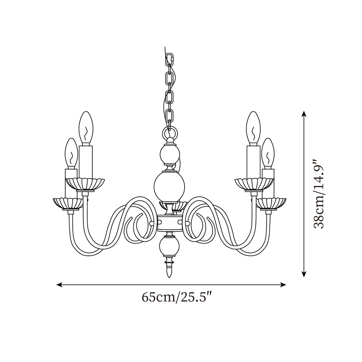 Carlita Glass Chandelier — product view 5