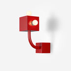 Red Cube Metal Wall Lamp — product view 1