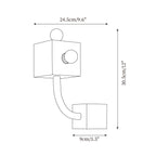 Red Cube Metal Wall Lamp — product view 5