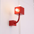 Red Cube Metal Wall Lamp — product view 8