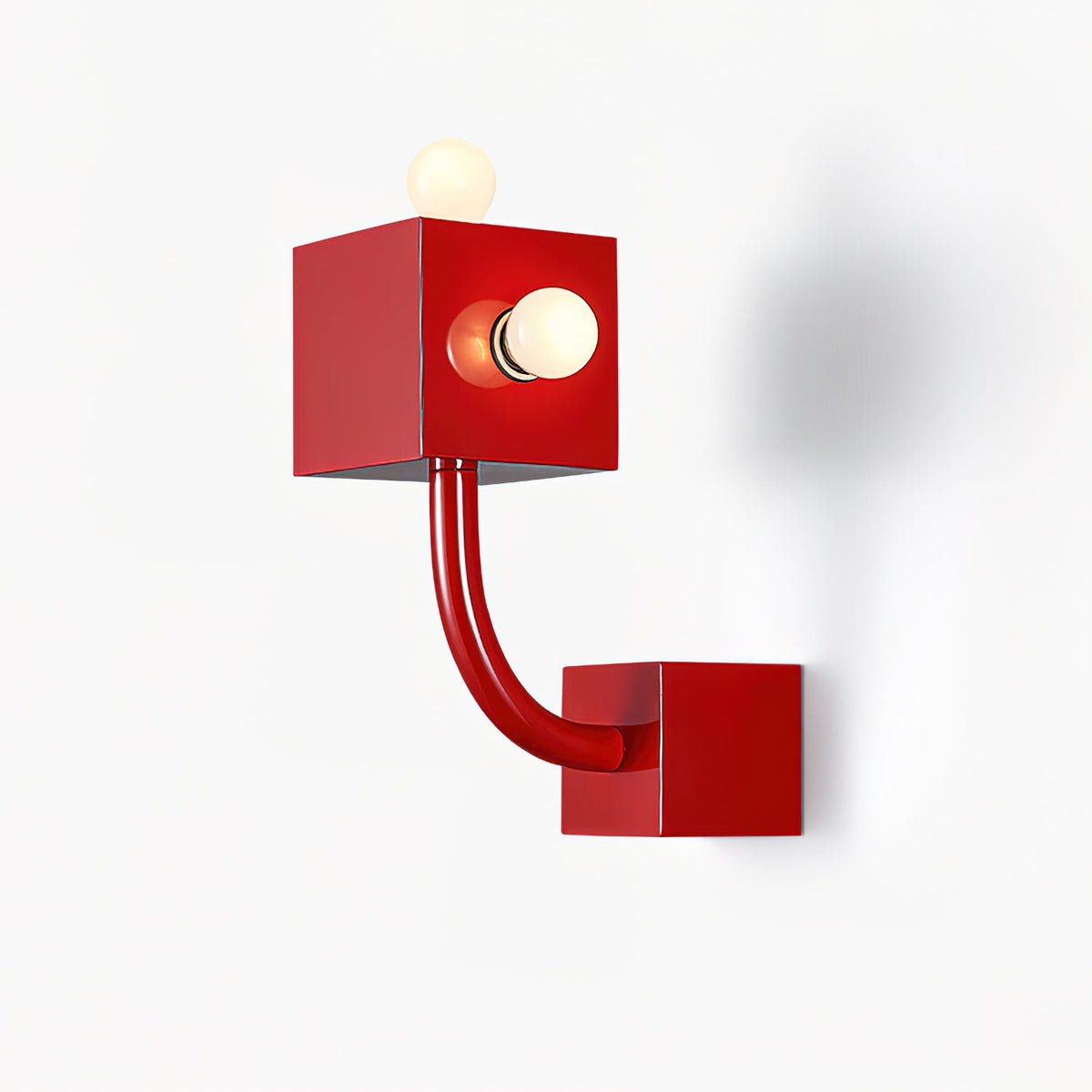 Red Cube Metal Wall Lamp — product view 13