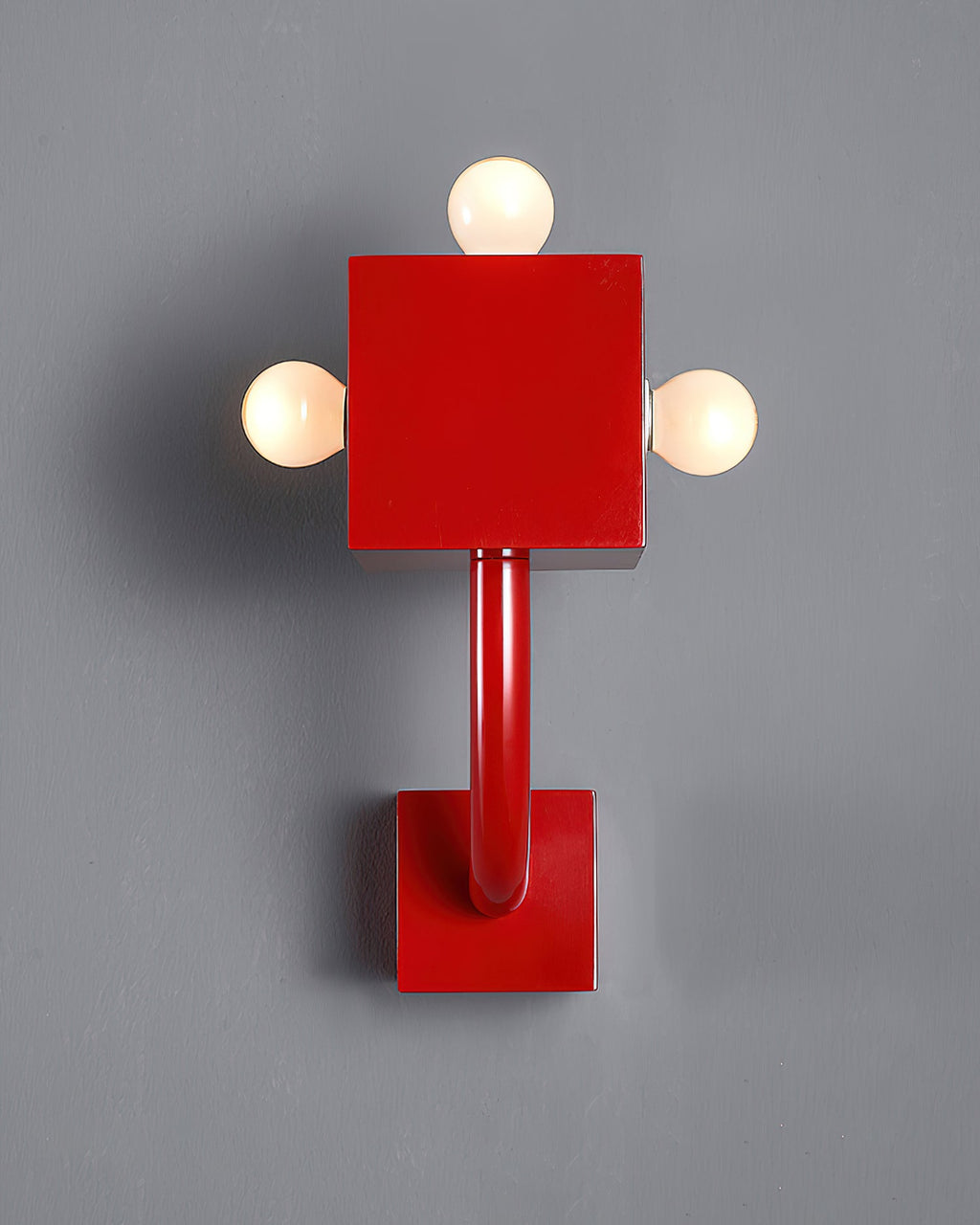 Red Cube Metal Wall Lamp — product view 14