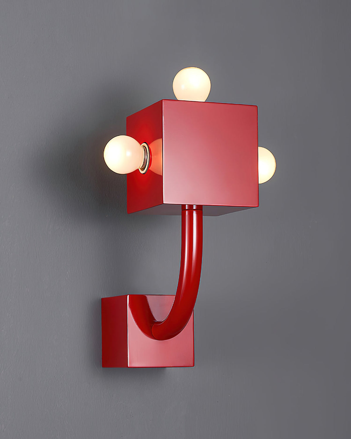 Red Cube Metal Wall Lamp — product view 15