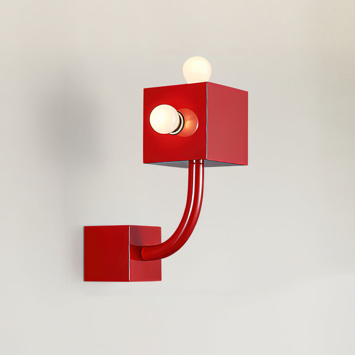 Red Cube Metal Wall Lamp — product view 17