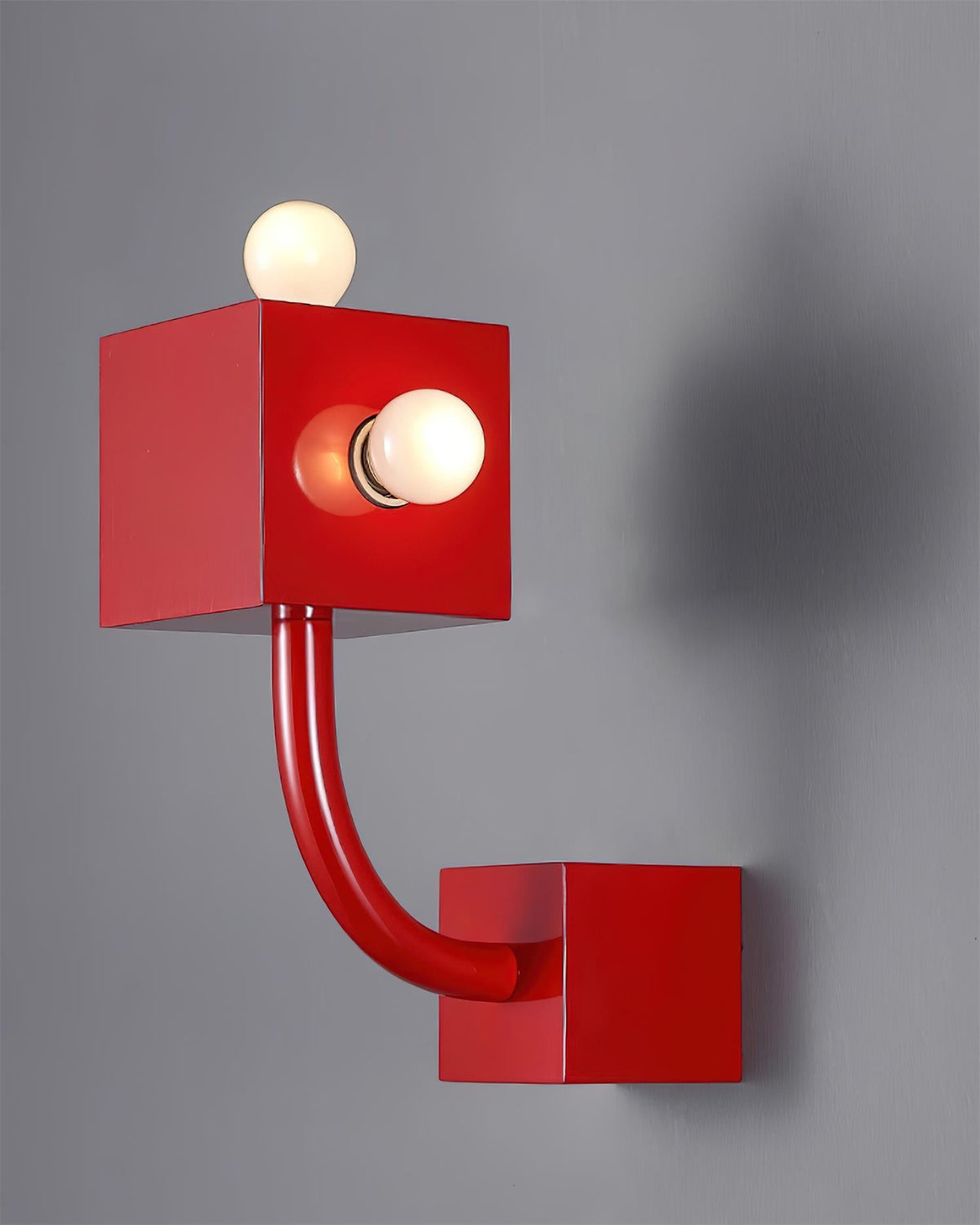 Red Cube Metal Wall Lamp — product view 18