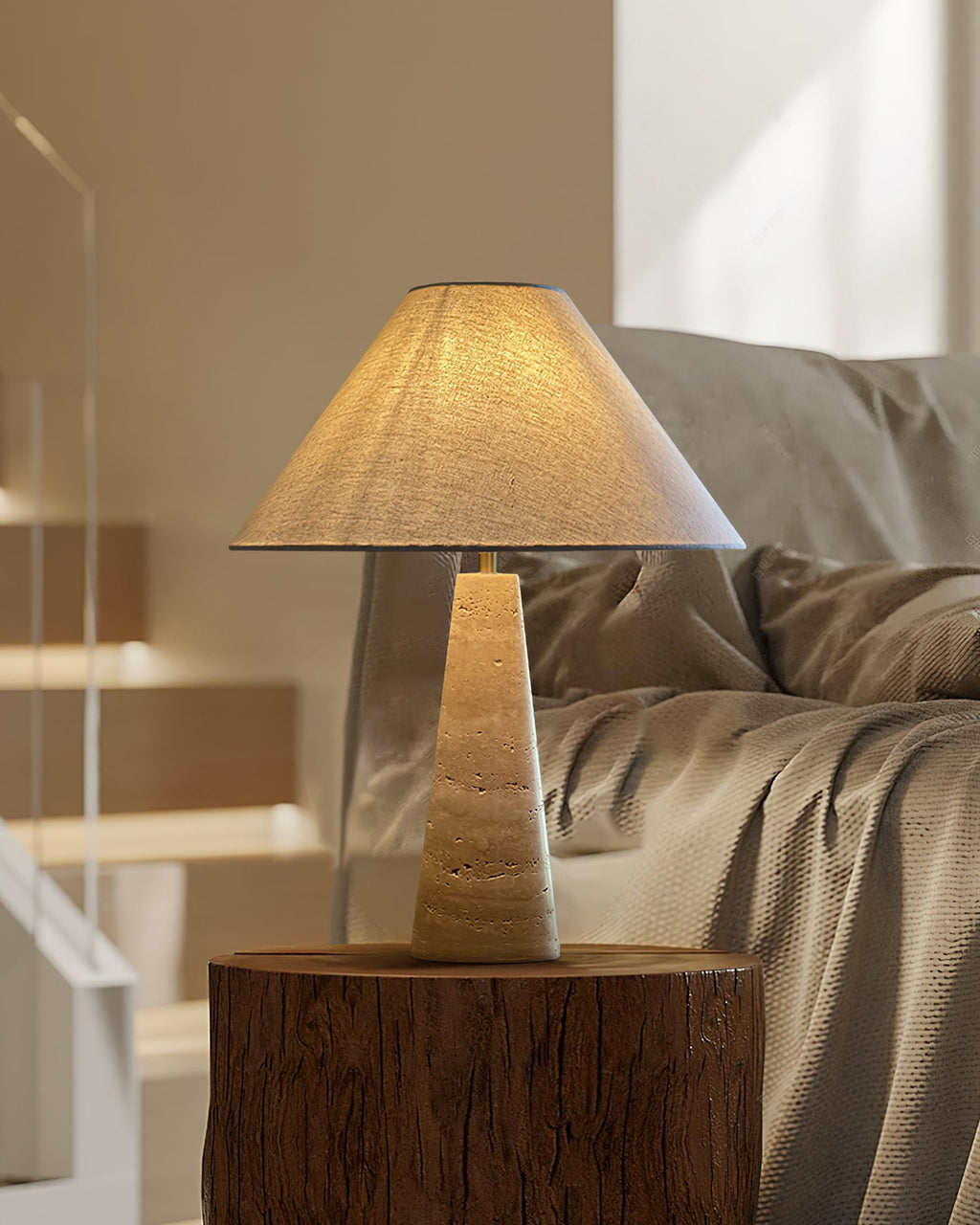 Lulu Travertine Table Lamp — product view 3