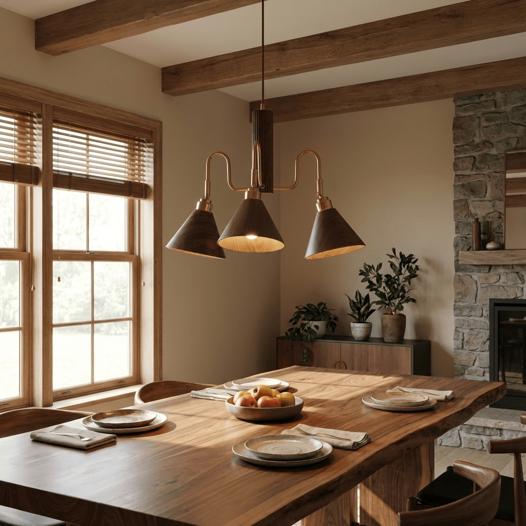 Bravik Wood Chandelier – product view 2