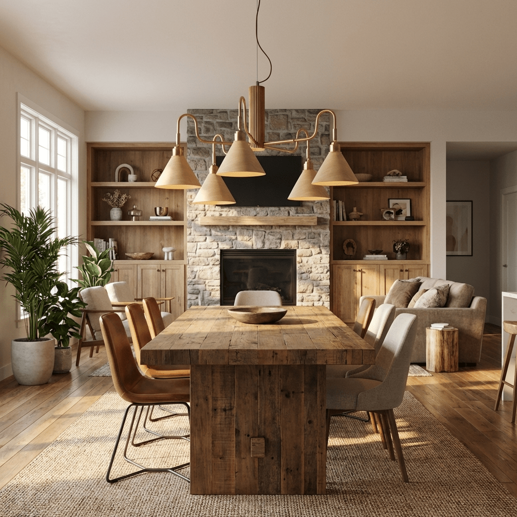 Bravik Wood Chandelier – product view 4