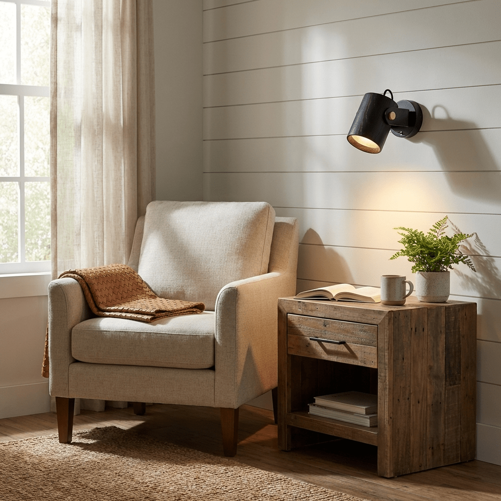 Brinka Wood Wall Spotlight – product view 2