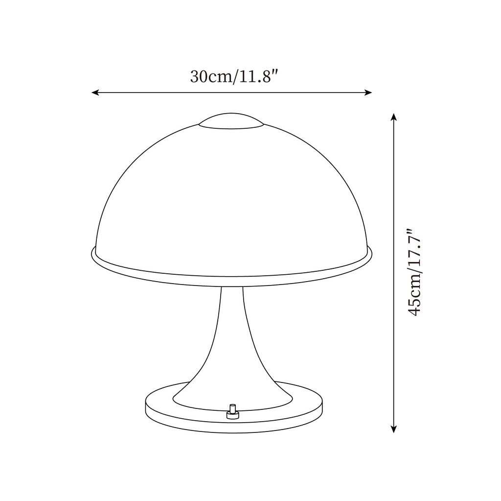 Julie Mushroom Metal Table Lamp — product view 4