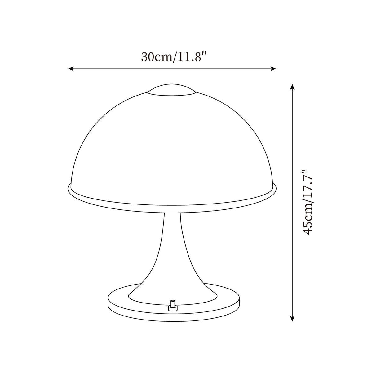 Julie Mushroom Metal Table Lamp — product view 4