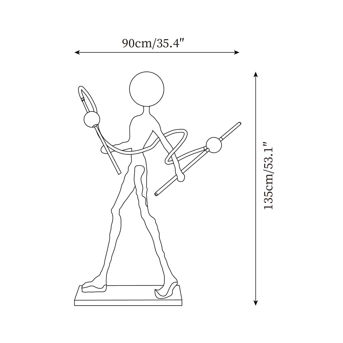 Ginasta Sculpture Glass Floor Lamp — product view 4