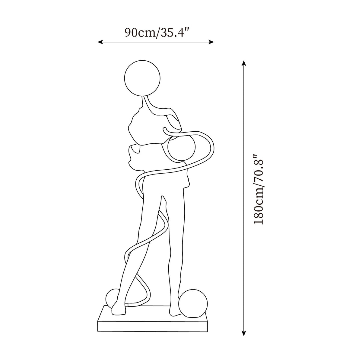 Ginasta Sculpture Glass Floor Lamp — product view 5