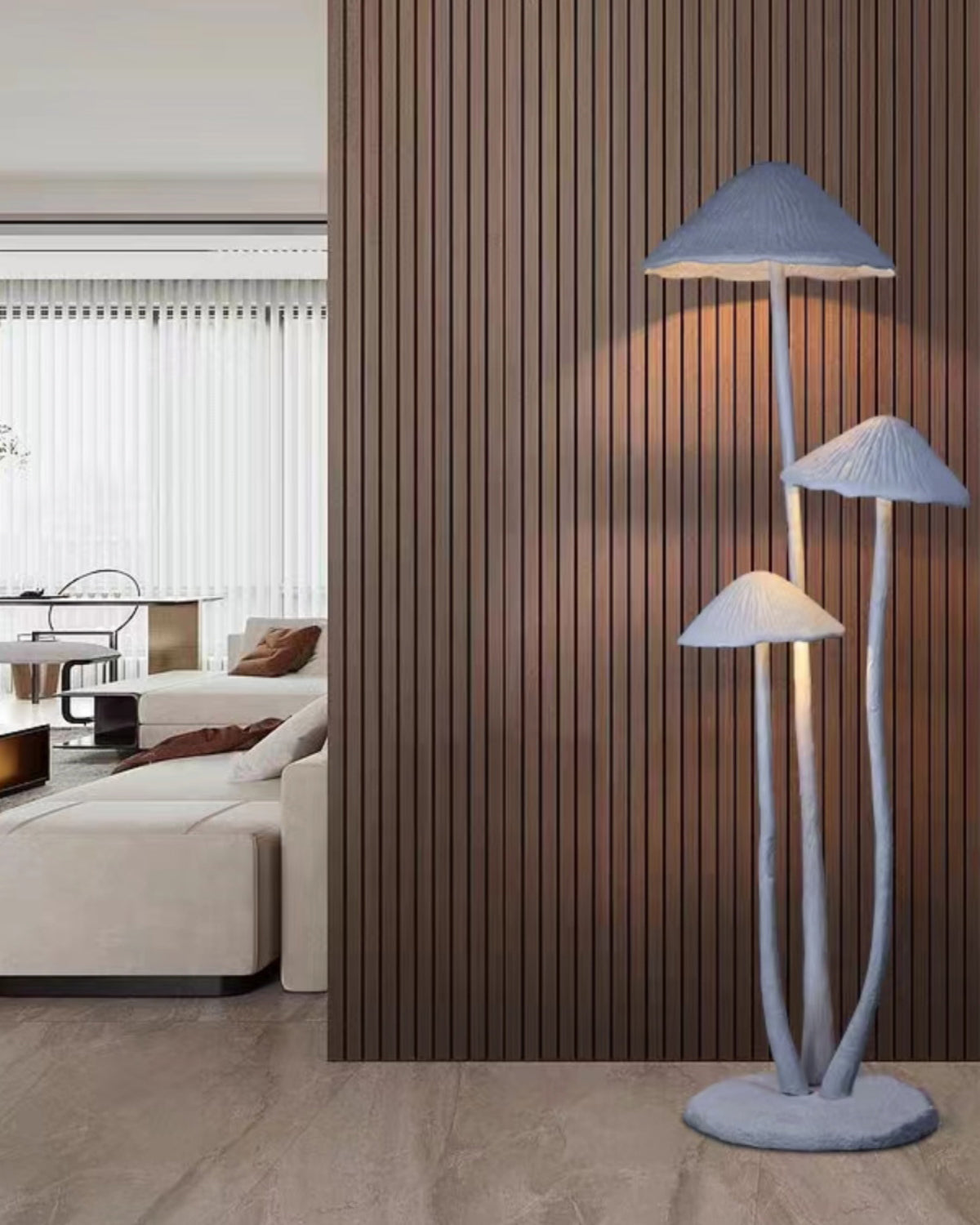 Mushroom Sculpture Resin Floor Lamp — product view 4