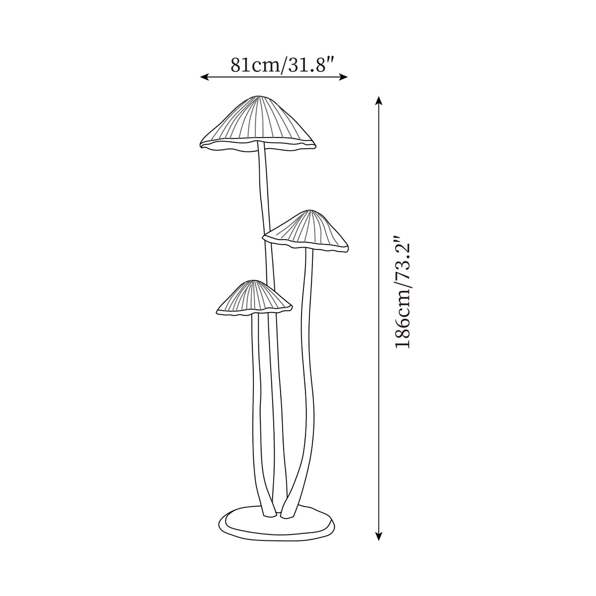 Mushroom Sculpture Resin Floor Lamp — product view 5