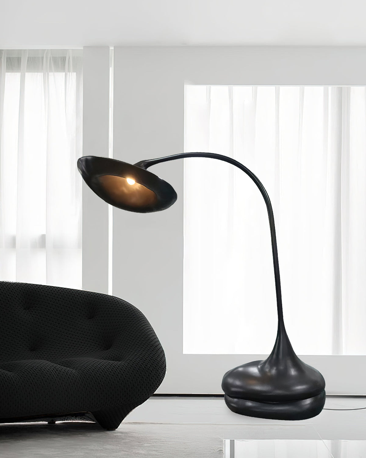 Giselle Black Resin Floor Lamp — product view 3