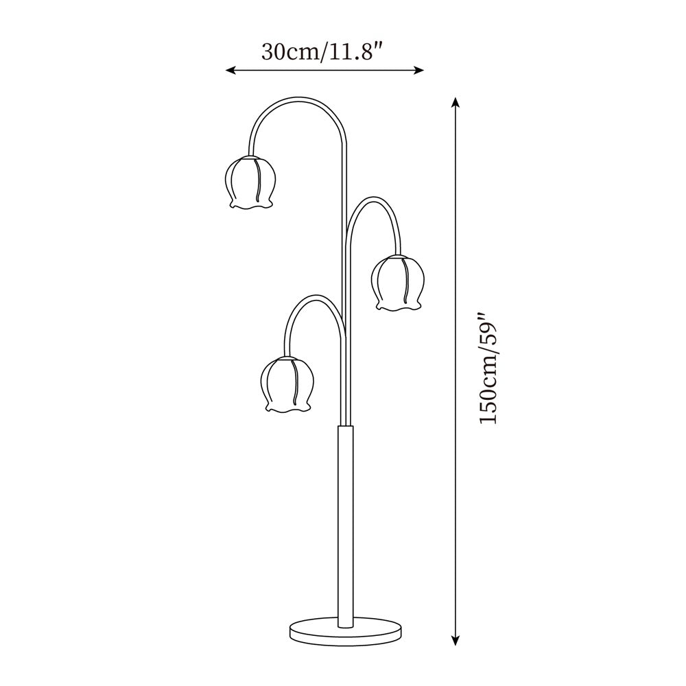 Green Jenavive Glass Floor Lamp — product view 4