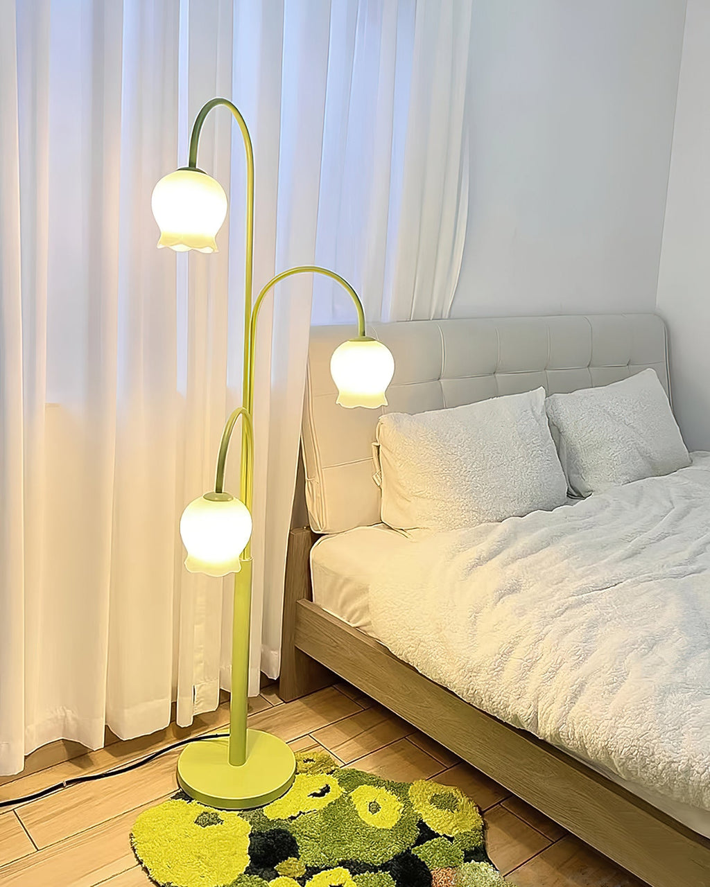 Green Jenavive Glass Floor Lamp — product view 7