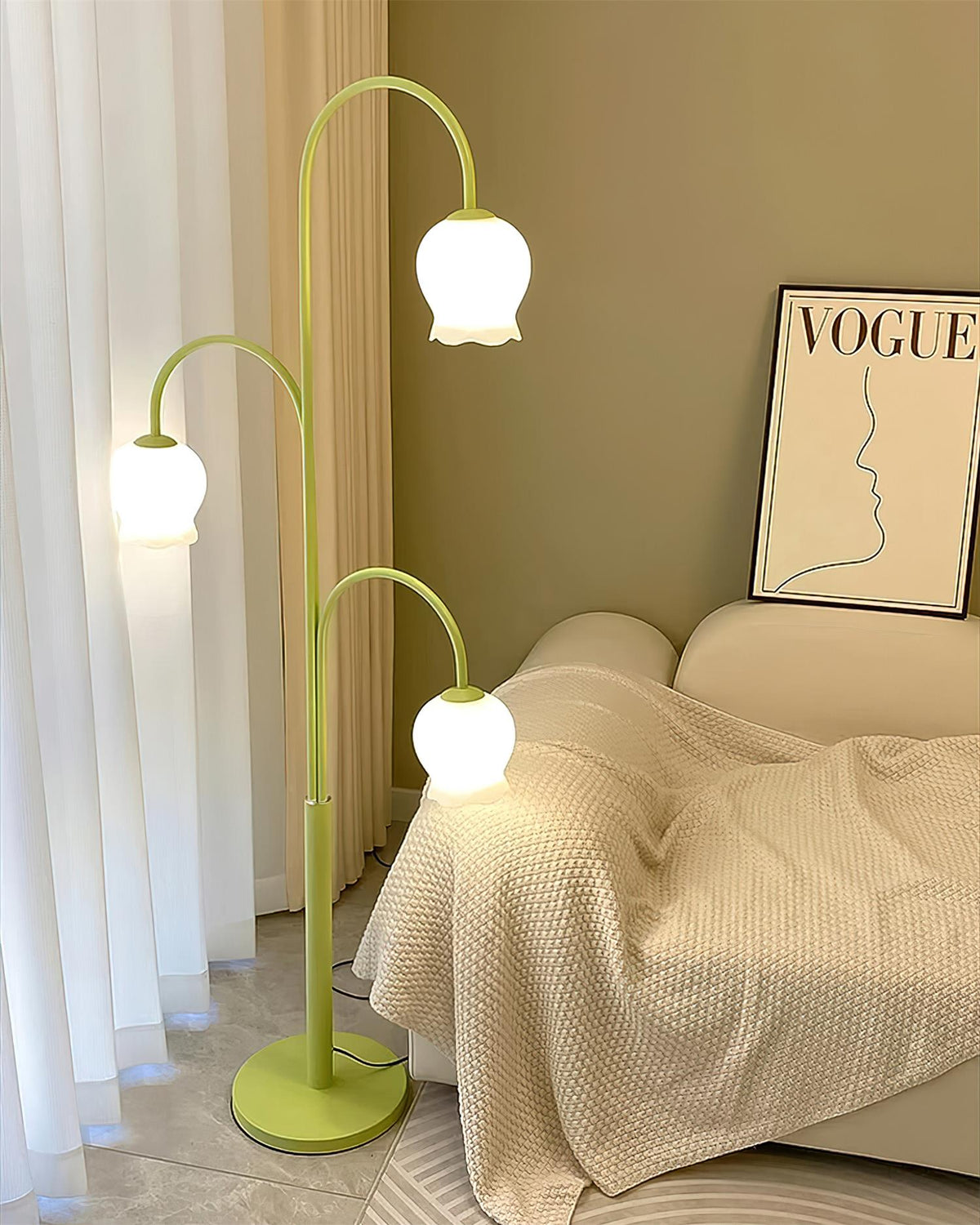 Green Jenavive Glass Floor Lamp — product view 10