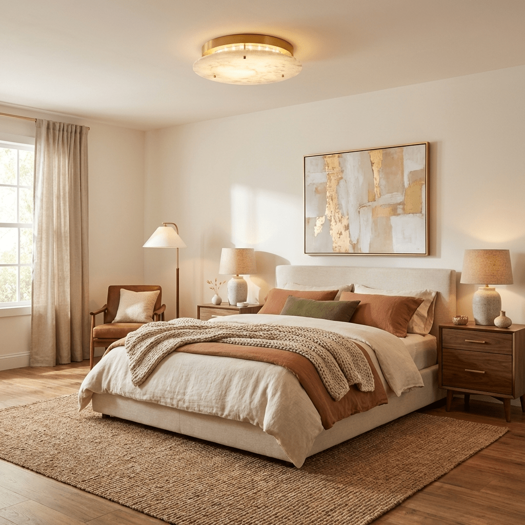 Alabaster Disc Ceiling Lamp – product view 4